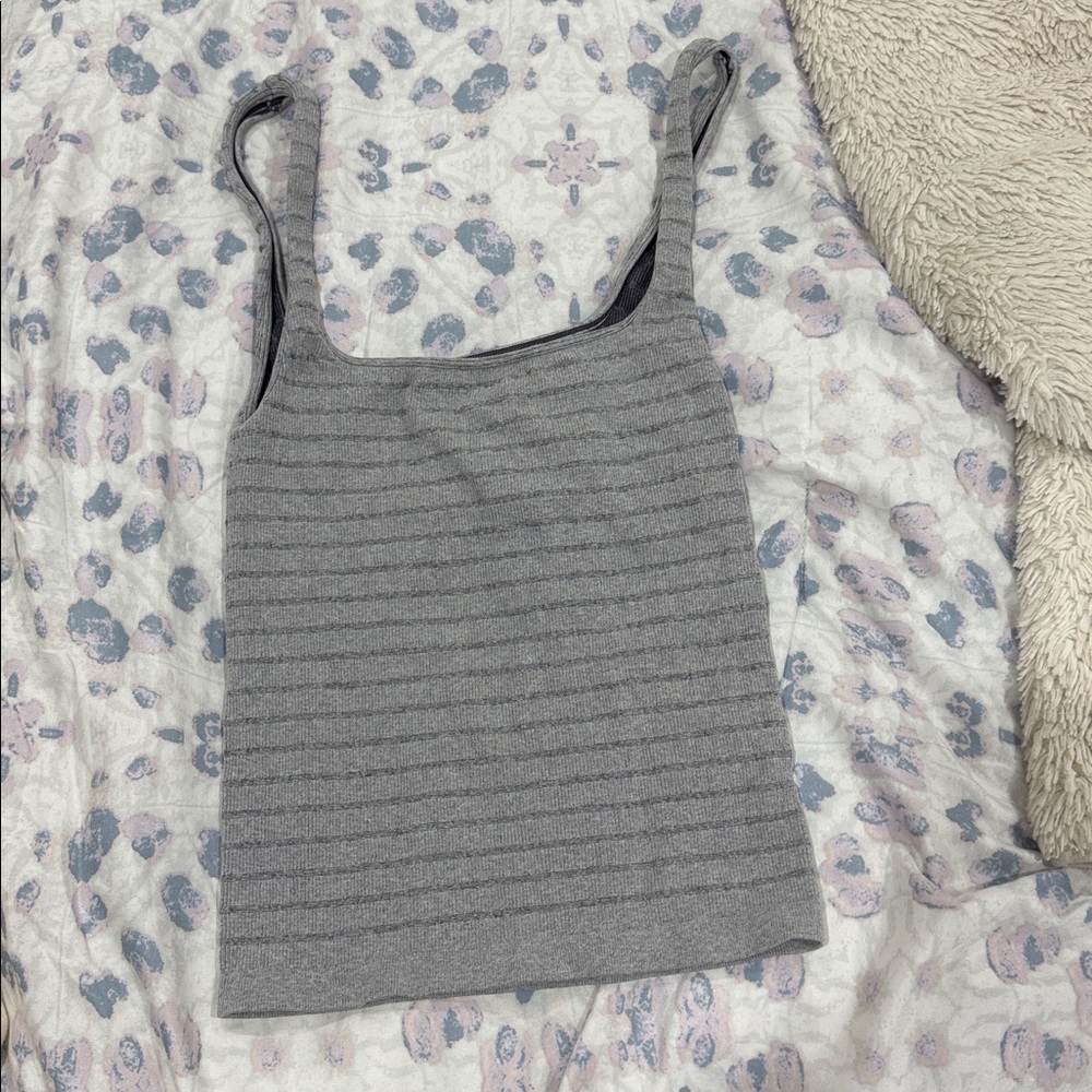 Gray Striped Tank Top